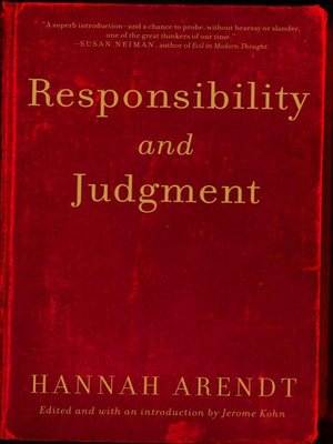 cover image of Responsibility and Judgment
